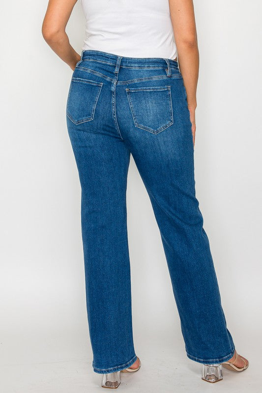 Cat's Whiskers High Rise Straight Jeans