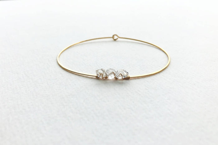 Herkimer Diamond Bracelet | Raw Stone Bracelet