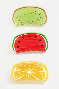 Fame Kiwi Lemon Watermelon Hair Clip Set