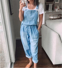 Drawstring Denim Overalls | Comfortable & Stylish