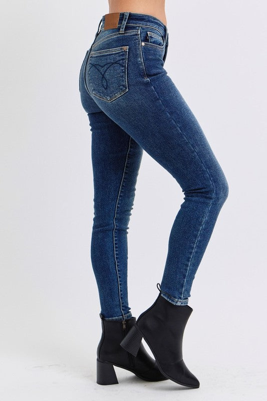 Mid-Rise Waist Skinny Jeans with Thermal Lining