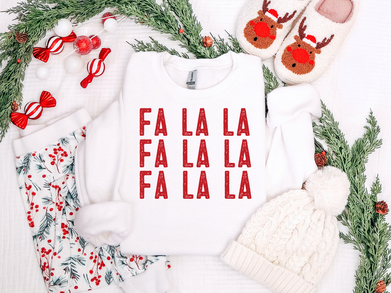 Fa La La Stacked Graphic Tee or Sweatshirt