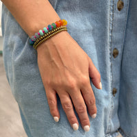 Wild at Heart Knotted Multicolor Beaded Bracelet