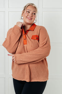 No puedo imaginar por qué Top con ribete en contraste de punto gofre