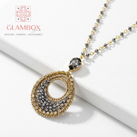 Collar con colgante de lágrima Vivaan