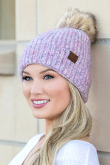 CC Cozy Marled Pom Beanie