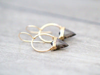 Albatross Earrings in Smoky Quartz