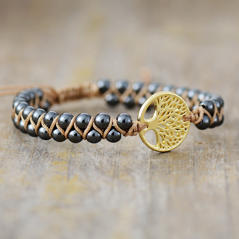 Alloy Natural Stone Braided Bracelet