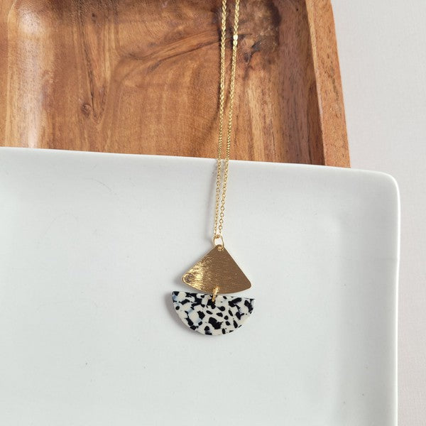 Ava Black Dot Necklace