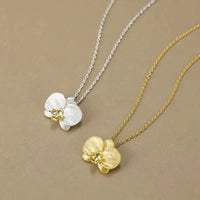 Orchid Pendant Necklace
