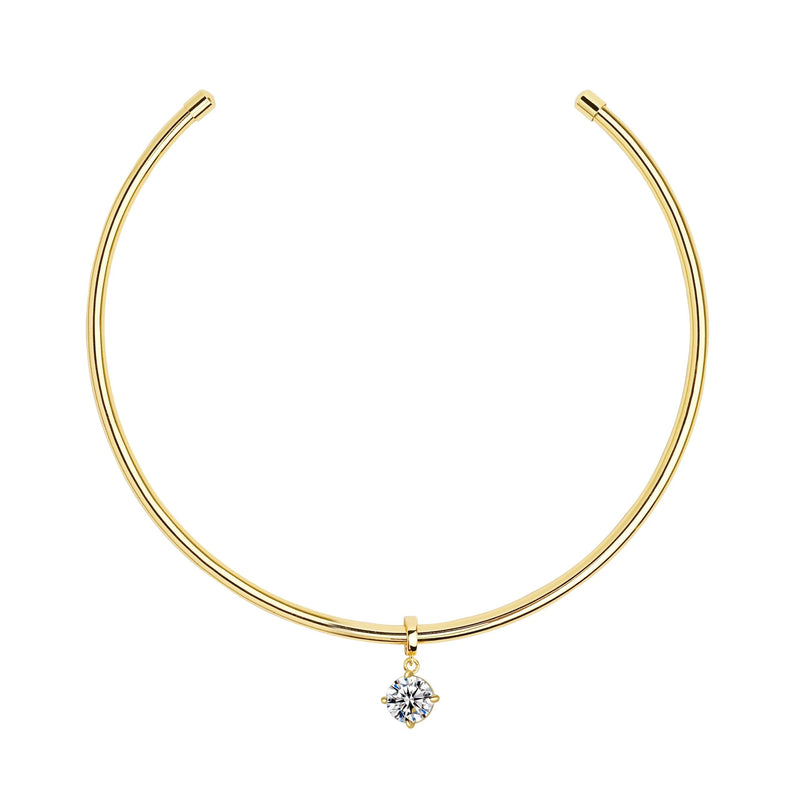 Round Cut Necklace Cuff