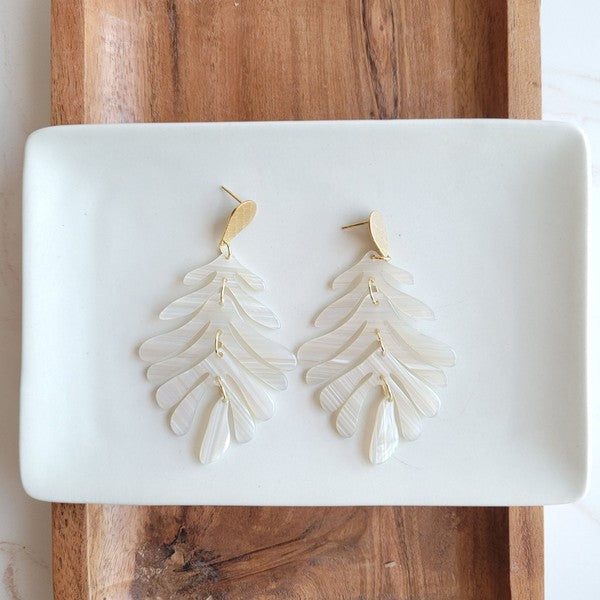 Palm Earrings - Seashell