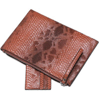 Python Luxe Clutch - Stylish Simulated Leather Clutch for Sophisticated Women