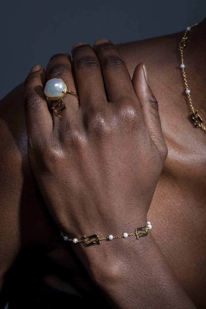 Beginning Pearl Logo Bracelet