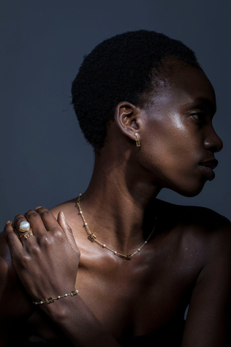 Beginning Pearl  Logo Necklace