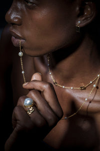 Beginning Sea Pearl Logo Ring