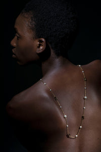 Beginning Pearl Logo Long Necklace