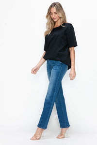 Cat's Whiskers High Rise Straight Jeans