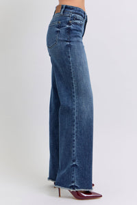 Raw Hem Mid Rise Jeans