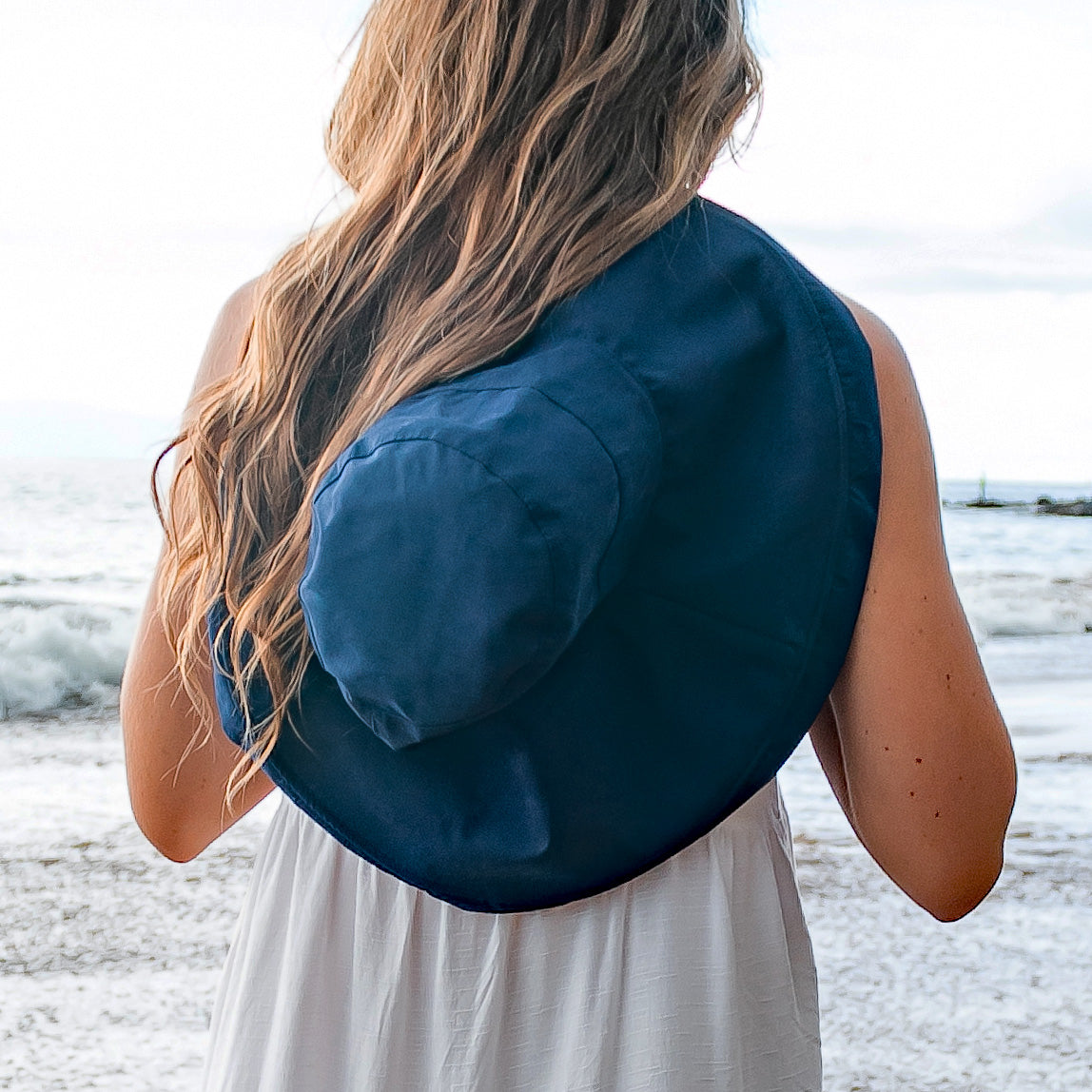 Ailo's Corner drawstring cargo hat featuring a wide brim and adjustable drawstring, perfect as a stylish accessory.