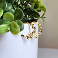 Olive Leaf Dangle Earrings | 925 Silver Plant Leaf Circle Earrings | Gift for Her