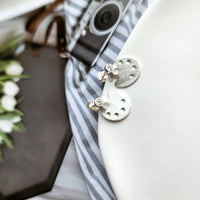 Color Palette Dangle Stud Earrings