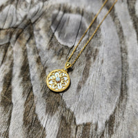 Opera Golden Necklace | Mother of Pearl Pendant Necklace