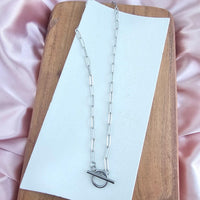 Luxe Silver Paper Clip Chain - 18in