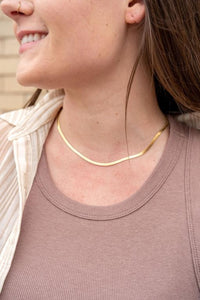 Luxe Silver Delicate Herringbone Chain - 18in