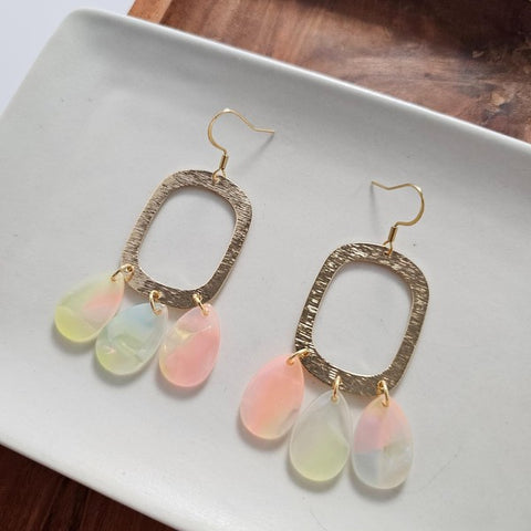 Ophelia Earrings - Iridescent Neon