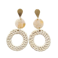 Lana Earrings - Light Rattan