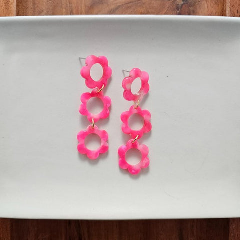 Delilah Earrings - Hot Pink