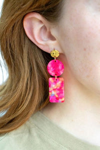 Nora Earrings - Tropical Pink