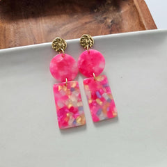 Nora Earrings - Tropical Pink