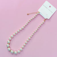 Graduated Glam Pearl Necklace