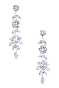 Cubic Zirconia Chandelier Drop Earrings