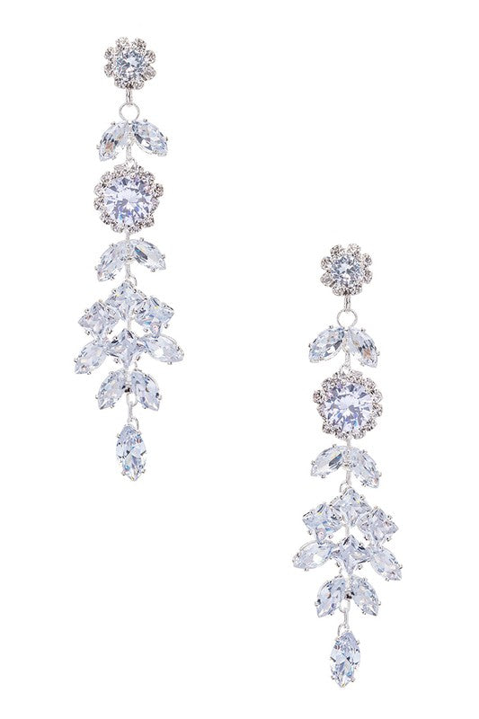 Cubic Zirconia Chandelier Drop Earrings