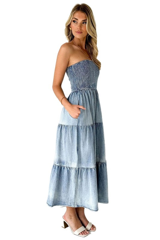 Sexy Lightweight Sleeveless Denim Dress