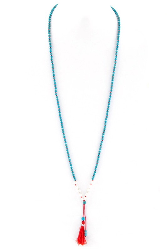 Genuine Culture Pearl Mix Beads & Tassel Neckalace