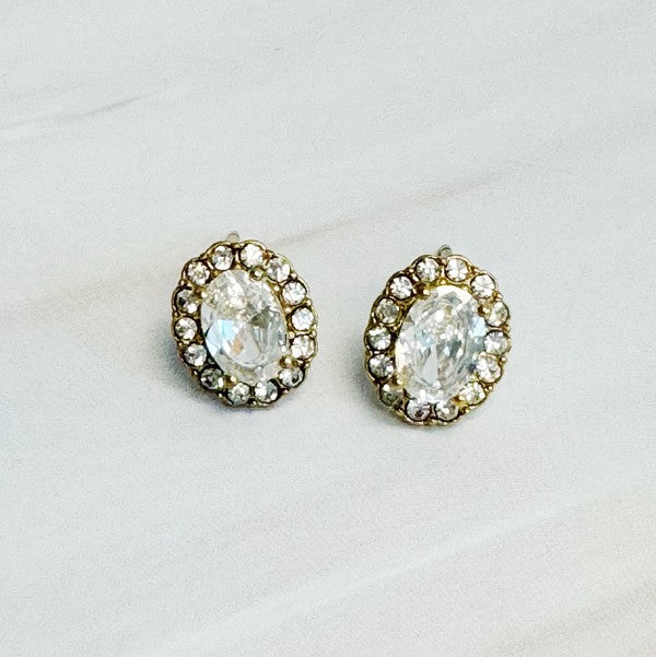 Ideal Cut Crusted Stud Earrings