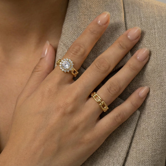 Golden Hour Chain Ring Set - The GlamBox Jewels Boutique