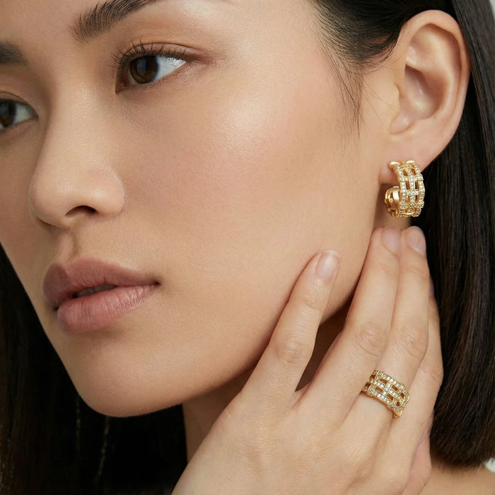 Lattice Dreams Hoops - The GlamBox Jewels Boutique