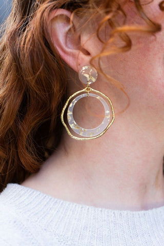 Georgia Earrings - Gold Flake