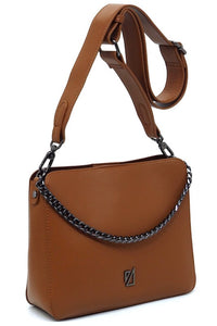 IZA CO Chain Link Crossbody Bag