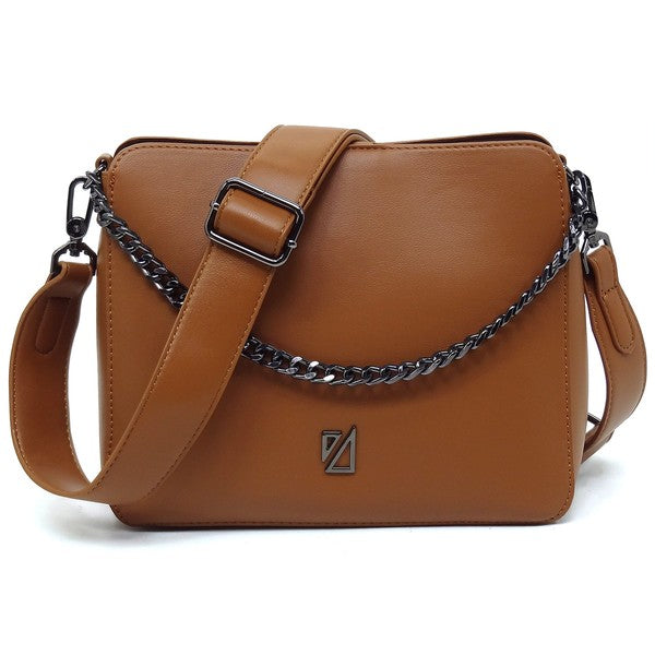 IZA CO Chain Link Crossbody Bag