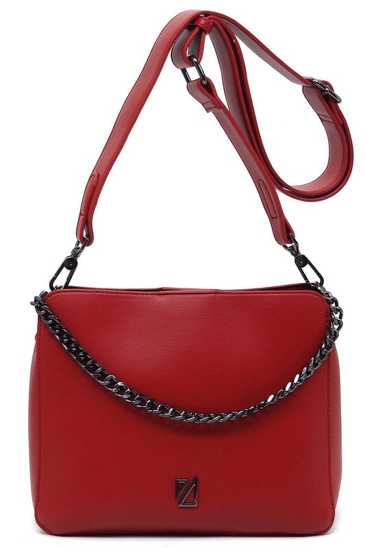 IZA CO Chain Link Crossbody Bag