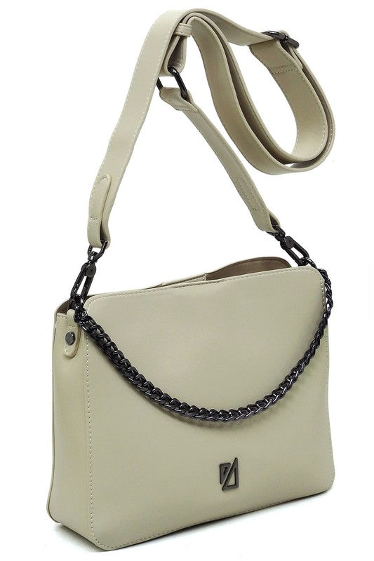 IZA CO Chain Link Crossbody Bag