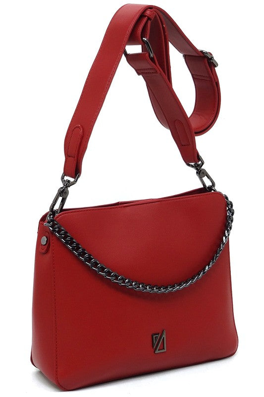 IZA CO Chain Link Crossbody Bag