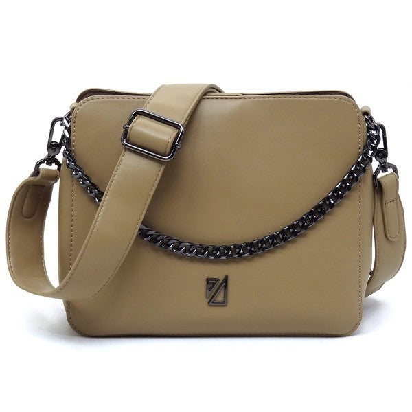 IZA CO Chain Link Crossbody Bag