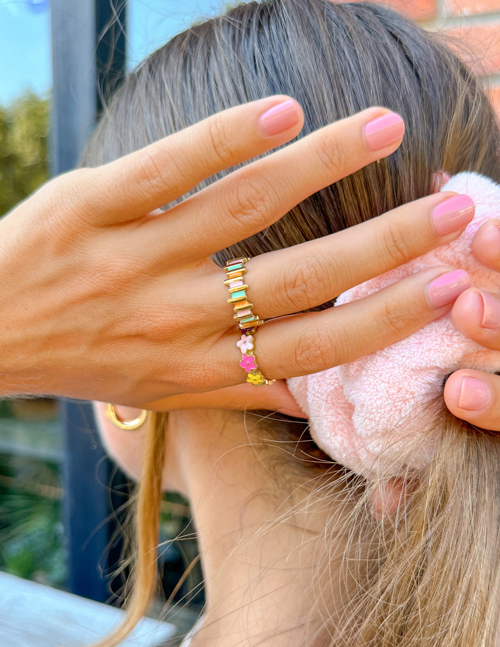 Staggered Enamel Ring - The GlamBox Jewels Boutique